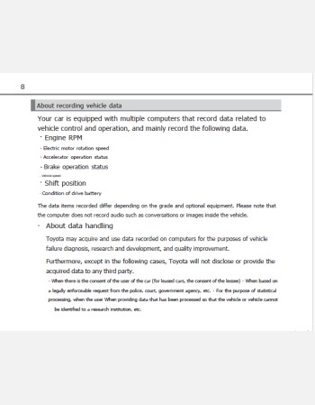 toyota vitz hybrid 2017 owners manual in english